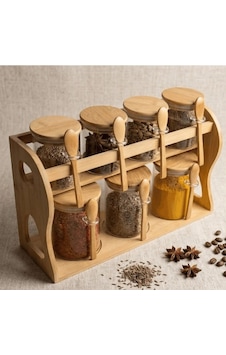 Ds Casa 7'li Standlı Cam Baharat Set Diğer Ds Casa 7'li Standlı Cam Baharat Set Diğer