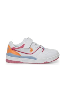 U.s. Polo Assn. Martell Jr 5fx Beyaz Kız Çocuk Sneaker Beyaz-turuncu Beyaz - Turuncu