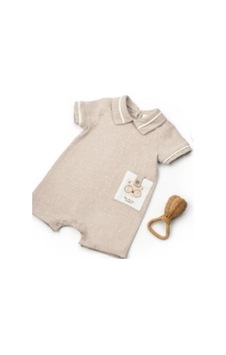 Babycosy Organic Wear Babycosy Tulum Kısa Kol Vizon - Ekru Bej