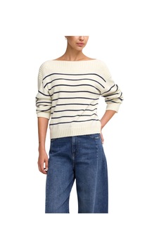 Only Onlkatia Ls Kayık Yaka Kadın Triko 15374823 Krem