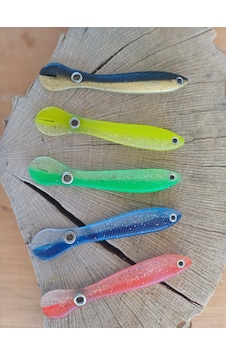 5 Adet 10cm/6 Gr 5 Renk Gerçekçi Görünümlü Hareket Kabiliyetli Olta Balıkçılık Silikon Balık Yemi