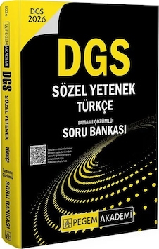 Pegem 2026 Dgs Sözel Yetenek Türkçe Soru Bankası Çözümlü Pegem Ak Pegem 2026 Dgs Sözel Yetenek Türkçe Soru Bankası Çözümlü Pegem Ak