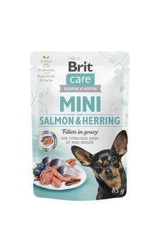 Brit Care Mini Irk Kısırlaştırılmış Yetişkin Köpekler İçin Sos İçinde Somon & Ringa Balıklı Fileto P Brit Care Mini Irk Kısırlaştırılmış Yetişkin Köpekler İçin Sos İçinde Somon & Ringa Balıklı Fileto P