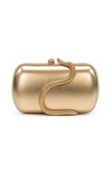 Aylesh Serpente Gold Yılan Detaylı Clutch Çanta Altın Altın Aylesh Serpente Gold Yılan Detaylı Clutch Çanta Altın Altın