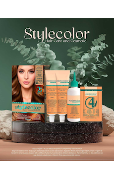 Stylecolor Bitkisel İçerikli Vegan Krem Saç Boyası 8.77 - Altın Karamel Stylecolor Bitkisel İçerikli Vegan Krem Saç Boyası 8.77 - Altın Karamel