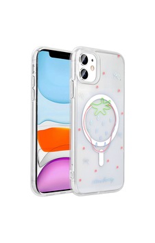 Apple Uyumlu iPhone 11 Kılıf Magsaafe Şarj Özellikli Şeffaf Baskılı Legendary Fun Sert Kapak Çilek Çilek Apple Uyumlu iPhone 11 Kılıf Magsaafe Şarj Özellikli Şeffaf Baskılı Legendary Fun Sert Kapak Çilek Çilek
