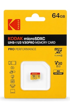 Kodak 64gb Micro Sdxc Uhs-ı U3 V30 Pro 100mb/s + 70mb/s Hafıza Kartı Kodak 64gb Micro Sdxc Uhs-ı U3 V30 Pro 100mb/s + 70mb/s Hafıza Kartı