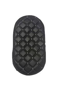 Araba Kol Dayama Örtüsü Oval Siyah Deri Gümüş Desen Araba Kol Dayama Örtüsü Oval Siyah Deri Gümüş Desen