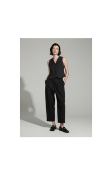 Feg Store %100 Pamuk Önü Çift Pileli Siyah Pantolon Feg Store %100 Pamuk Önü Çift Pileli Siyah Pantolon