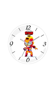 Brawl Stars Max Çap 30cm Sessiz Akar Bombeli Gerçek Cam Duvar Saati Çok Renkli Brawl Stars Max Çap 30cm Sessiz Akar Bombeli Gerçek Cam Duvar Saati Çok Renkli