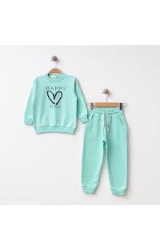 Bebolly 2li Takım Happy Day Baskılı Mint-13133 Mint Bebolly 2li Takım Happy Day Baskılı Mint-13133 Mint