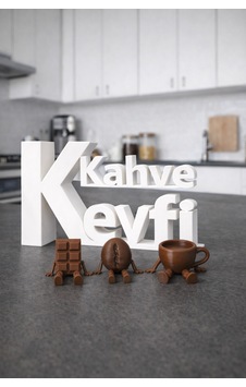 Kahve Keyfi Dekoratif Yazı + Sallanan Ayaklı 3 Lü Figür Seti Kahve Köşesi Mutfak Süs Kahve Keyfi Dekoratif Yazı + Sallanan Ayaklı 3 Lü Figür Seti Kahve Köşesi Mutfak Süs