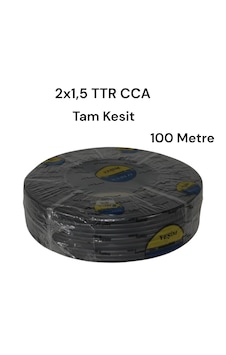Yeşim Kablo 2x1.5 Ttr Cca Çok Telli Tam Kesit Siyah Renk Kablo 100 Metre Yeşim Kablo 2x1.5 Ttr Cca Çok Telli Tam Kesit Siyah Renk Kablo 100 Metre