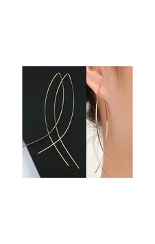 Pure - Altın Renkli Sade Şık Tasarım Küpe Gold Pure - Altın Renkli Sade Şık Tasarım Küpe Gold