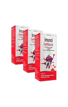 İmunol Sambucus Vişne Aromalı 150ml 3 Paketi İmunol Sambucus Vişne Aromalı 150ml 3 Paketi