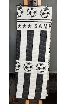 Pamuklu Çok Amaçlı Spor Desen Tek Kişilik Pike, Yatak Ört 160x230 - Siyah-beyaz Sarı - Lacivert Pamuklu Çok Amaçlı Spor Desen Tek Kişilik Pike, Yatak Ört 160x230 - Siyah-beyaz Sarı - Lacivert