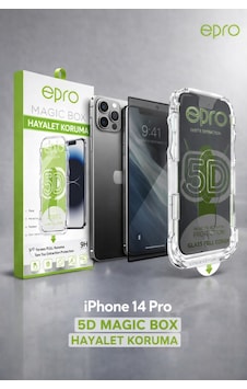 Eproro Apple iPhone Uyumlu 14 Pro 5d Magic Box Hayalet Ekran Koruyucu Eproro Apple iPhone Uyumlu 14 Pro 5d Magic Box Hayalet Ekran Koruyucu
