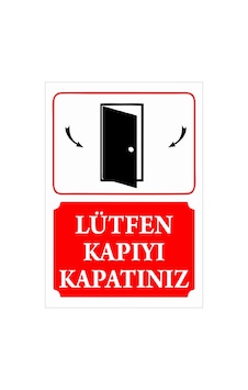 Kapıyı Kapatınız Sticker 20x28 Cm