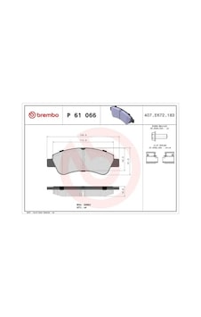 Peugeot 301 On Fren Balatasi 1.6 Hdi 2012-2018 Brembo P61066 Peugeot 301 On Fren Balatasi 1.6 Hdi 2012-2018 Brembo P61066