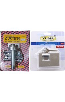 Kapı Emniyet Rezesi Kilit Aparatı K221 Ve Yuma Asma Kilit 70 Mm