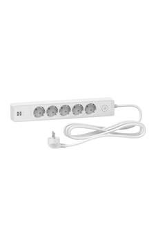 Schneider Electric Unica ST945U3W 5'li Topraklı Grup Priz & 2 USB Prizli 3 M Beyaz Schneider Electric Unica ST945U3W 5'li Topraklı Grup Priz & 2 USB Prizli 3 M Beyaz