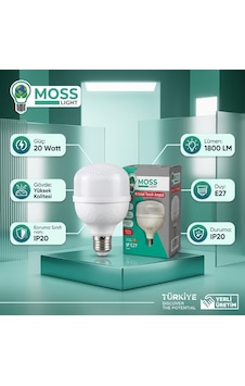 Moss Light Vip Aydınlatma / 20w Kristal Torch Ampul Beyaz Işık 1 Moss Light Vip Aydınlatma / 20w Kristal Torch Ampul Beyaz Işık 1