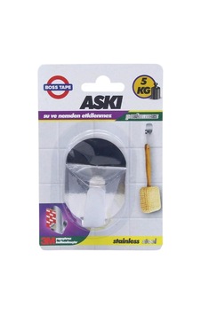 Boss Tape 3M Paslanmaz Inox Büyük Boy Askı Tekli 5 Kg Taşır İnox Boss Tape 3M Paslanmaz Inox Büyük Boy Askı Tekli 5 Kg Taşır İnox