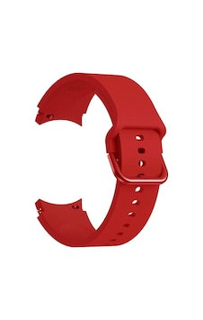 Forzacase Samsung Galaxy Uyumlu  Watch 6 Classic 47mm İle Silikon Kordon Kayış - Fc163 Kırmızı