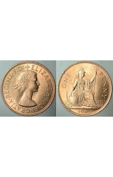 Büyük Britanya 1 Penny 1967. Kraliçe Iı. Elizabeth Genç Büst. 31 Mm Çapında Bakır Para. İngiltere. Çil Kondisyon. Büyük Britanya 1 Penny 1967. Kraliçe Iı. Elizabeth Genç Büst. 31 Mm Çapında Bakır Para. İngiltere. Çil Kondisyon.