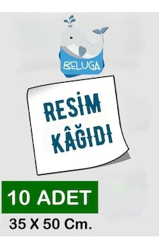 Beluga Kaliteli Resim Kağıdı Resim Kartonu 35 X 50 Cm - 120gr. 10'lu Paket