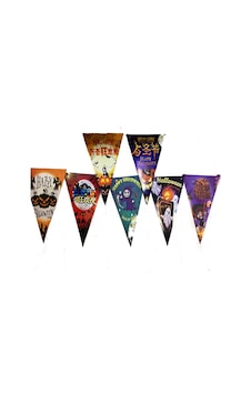 Hmngoakkllby Lüks Baskılı Üçgen Model Halloween Banner Süs Bayrak 8 Li Akllhmng