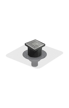 Plastik Çerçeveli 10X10 Cm Süzgeç Q 70 Alt Çıkış