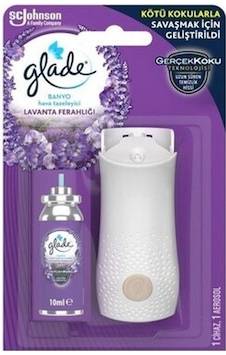 Glade Banyo Hava Tazeleyici Cihaz + Yedek Lavanta Ferahlığı 10 ML Glade Banyo Hava Tazeleyici Cihaz + Yedek Lavanta Ferahlığı 10 ML