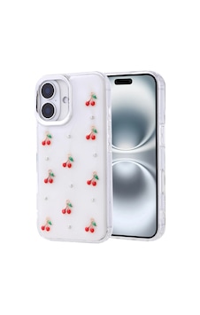 Apple Uyumlu iPad iPhone 16 Pro Kılıf Airbag Tasarımlı Simli Şeffaf Zore Kutup Kapak Kiraz Apple Uyumlu iPad iPhone 16 Pro Kılıf Airbag Tasarımlı Simli Şeffaf Zore Kutup Kapak Kiraz