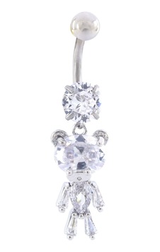 Ferizz 316l Çelik Ayıcık Model Zirkon Taşlı Piercing Prc-221 Beyaz Ferizz 316l Çelik Ayıcık Model Zirkon Taşlı Piercing Prc-221 Beyaz
