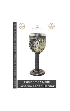 Bardak Paslanmaz Çelik Şık Tasarım 150 Ml Hediye Dayanıklı Dekoratif Hijyenik Kupa Bardak 19 7 Cm Çok Renkli