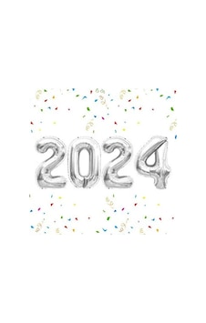 2025 Yılbaşı Süsleme Folo Balon Her Balon 40 Cm Gümüş 2025 Yılbaşı Süsleme Folo Balon Her Balon 40 Cm Gümüş