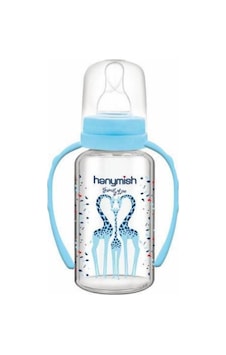 Hanymish Kulplu Cam Biberon Mavi 125 Ml Hanymish Kulplu Cam Biberon Mavi 125 Ml