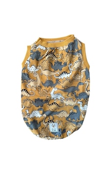 Miniş Gri-sarı Dinazor Küçük Irk Köpek Penye T-shirt Miniş Gri-sarı Dinazor Küçük Irk Köpek Penye T-shirt