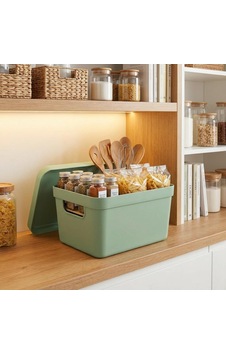 Selka Home Kapaklı Organizer Kutu Yeşil Selka Home Kapaklı Organizer Kutu Yeşil