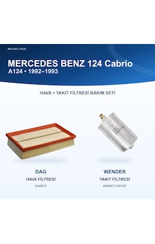 Mercedes Benz 124 A124 Hava+yakıt Filtre Bakım Seti Mercedes Benz 124 A124 Hava+yakıt Filtre Bakım Seti