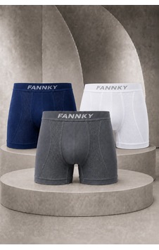 Fit Women Erkek Casual Comfort Günlük 3 Lü Boxer Ten Fit Women Erkek Casual Comfort Günlük 3 Lü Boxer Ten