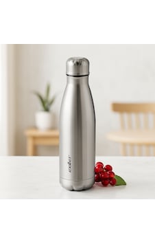 500 Ml Paslanmaz Çelik Şişe Termos Krom, Kaydırmaz Taban Sarı 500 Ml Paslanmaz Çelik Şişe Termos Krom, Kaydırmaz Taban Sarı