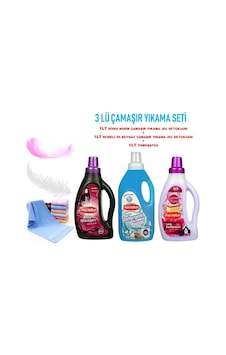 Joyceplus Siyahlar İçin + Beyazlar İçin Çamaşır Yıkama Deterjanı 2 x 1 L + Yumuşatıcı 1 L