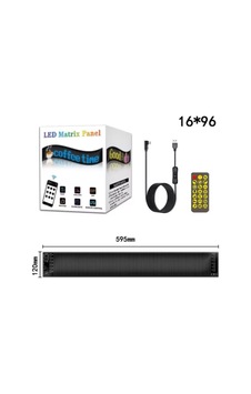 Led Panel Cama Yapışan Telefon Kontrollü Led Ekran Panel Mega Boy 12x60 Cm
