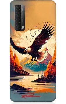 Huawei P Smart 2021 Uyumlu Silikon Kılıf Uçan Siyah Beyaz Kartal Huawei P Smart 2021 Uyumlu Silikon Kılıf Uçan Siyah Beyaz Kartal