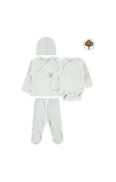 Civil Baby Prematüre Organik Zıbın Takımı Ekru Civil Baby Prematüre Organik Zıbın Takımı Ekru