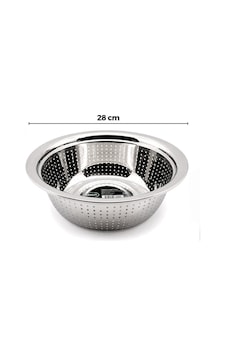 28cm Kulpsuz Paslanmaz Metal Sepet Süzgeç 5570 Çok renkli 28cm Kulpsuz Paslanmaz Metal Sepet Süzgeç 5570 Çok renkli