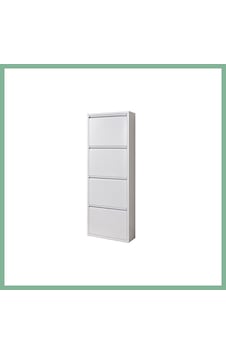 Bşkvirgo Kaser 9003 Beyaz 4lu Kılıtlı Metal Ayakkabılık Bsk2026 Bşkvirgo Kaser 9003 Beyaz 4lu Kılıtlı Metal Ayakkabılık Bsk2026