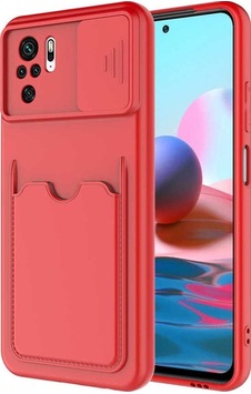 Xiaomi Poco M5s Kılıf Zore Kartix Kapak Kırmızı